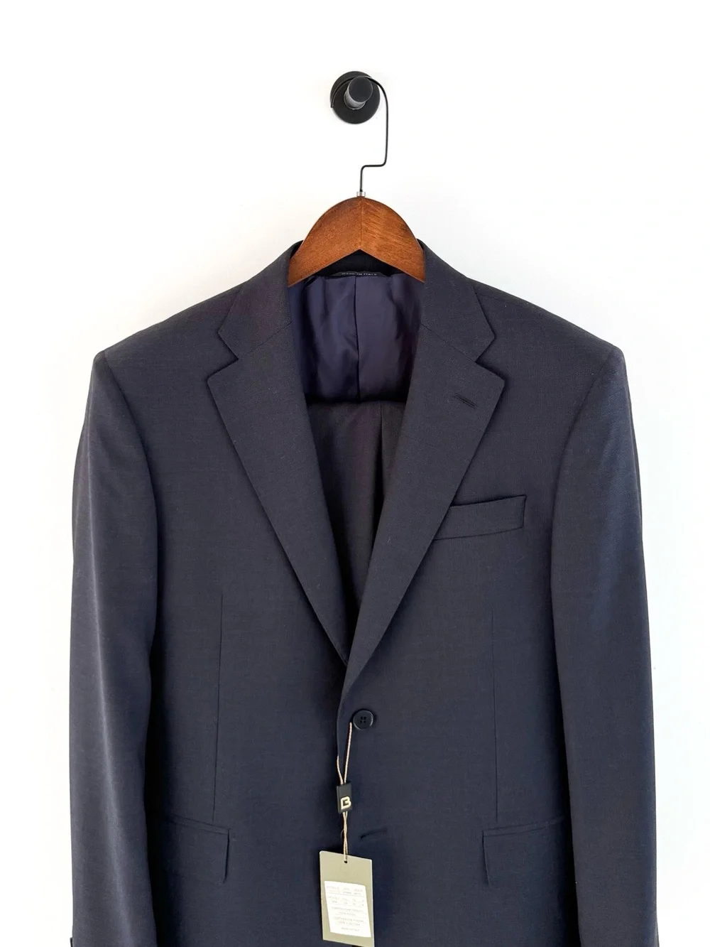 NWT New Luciano Barbera Men's Navy Italian Wool Suit Jacket an Pants 40R
